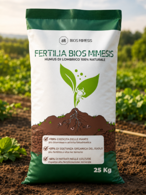 Fertilia Bios Mimesis Sacco da 25 Kg di Humus di Lombrico