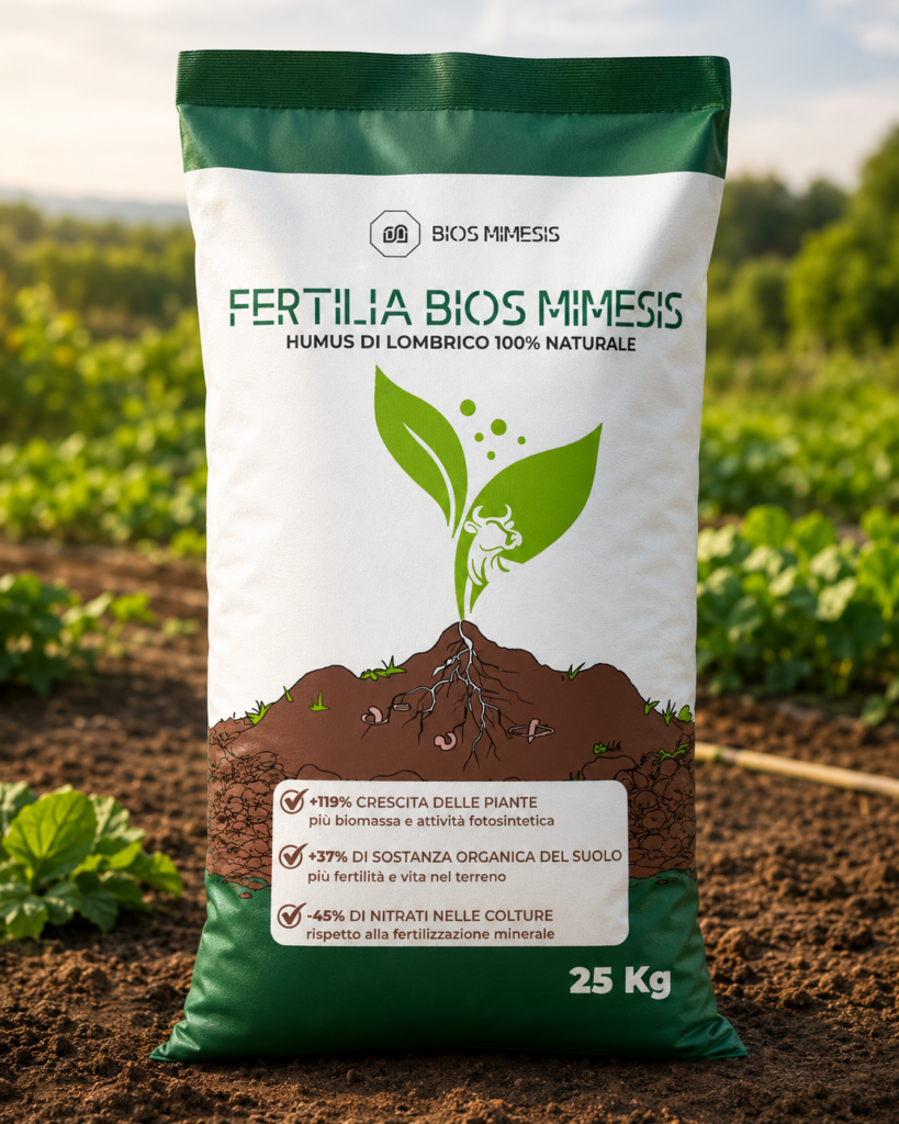 Fertilia Bios Mimesis Sacco da 25 Kg di Humus di Lombrico